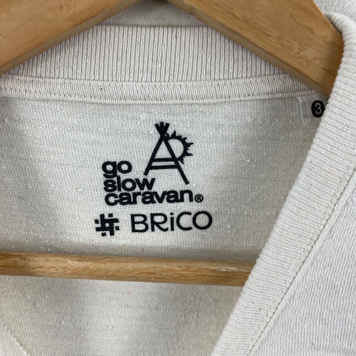 go slow caravan GO SLOW CARAVAN x BRICO Patchwork Tee Shirt Top Size L / US 10 / IT 46 - 7 Thumbnail