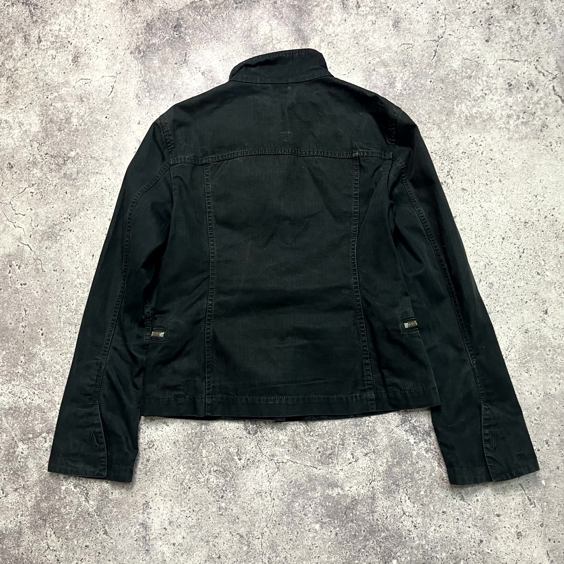 Fay Y2K Fay Womens Black Utility Zip Pocket Biker Jacket Size M Size M / US 6-8 / IT 42-44 - 11 Thumbnail