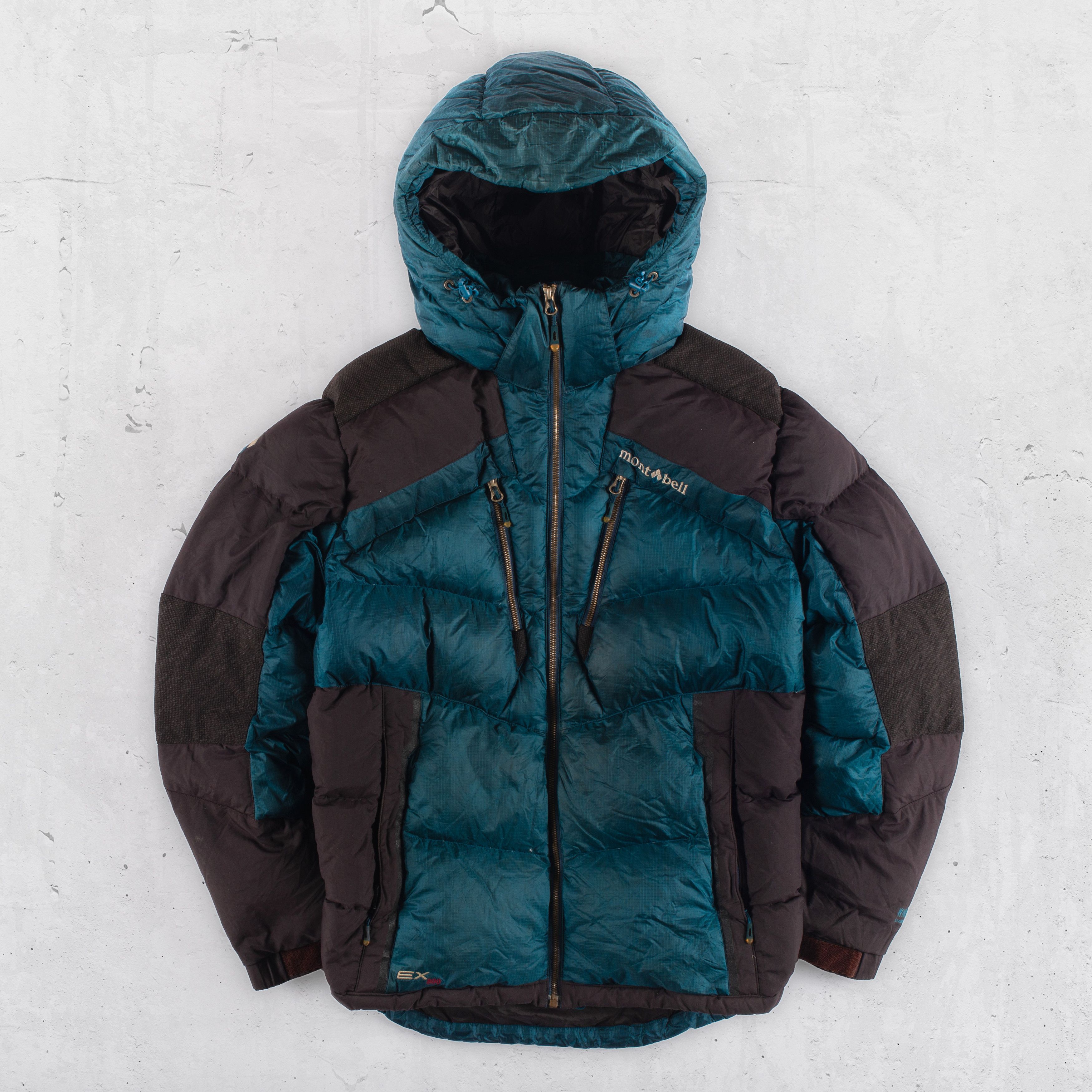 image of Montbell Ex800 Vintage Down Puffer Jacket Green Superior Y2K in Dark Green, Men's (Size XL)