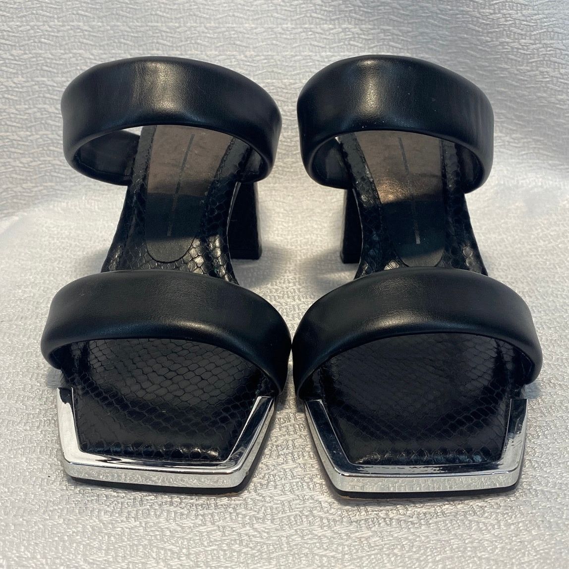 Dolce Vita Dolce Vita Patwin Heels bk sq toe Stella Sandal women sz 7.5 Size US 7.5 / IT 37.5 - 4 Thumbnail