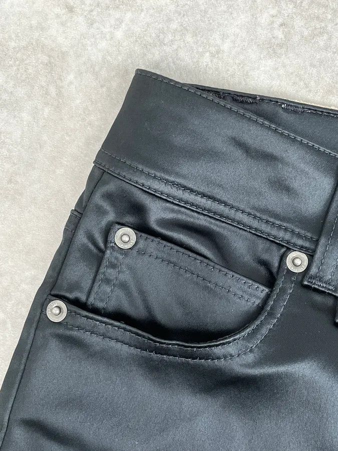 John Galliano AW2007 John Galliano Black Nylon Elastic Pants Size US 30 / EU 46 - 11 Thumbnail