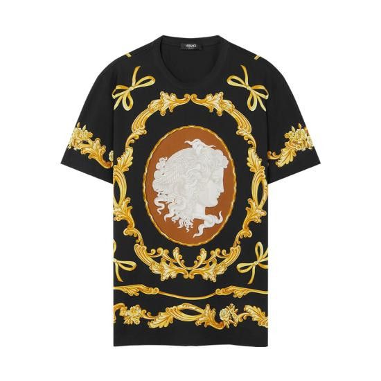 Versace VERSACE Men T-Shirts 1A14168 1019211 5B000 BLACK Size US M / EU 48-50 / 2 - 1 Thumbnail