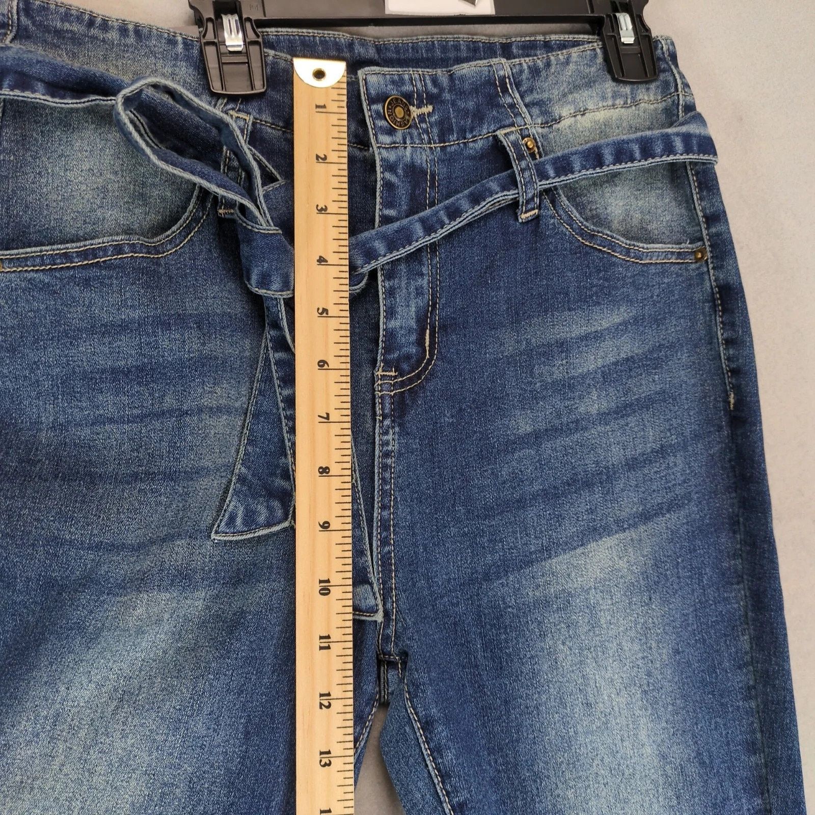 Other NWT KDF Flare Leg Jeans Women's 8 Tie Belt 28x32" High Rise Size 30" / US 8 / IT 44 - 7 Thumbnail