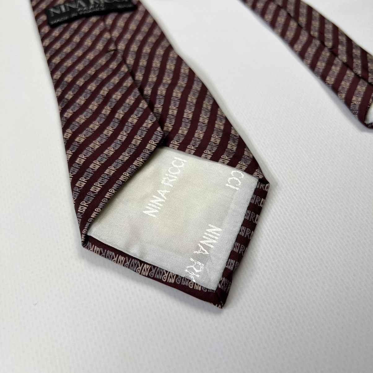 Vintage Vintage monogram Nina Ricci silk tie Size ONE SIZE - 2 Thumbnail