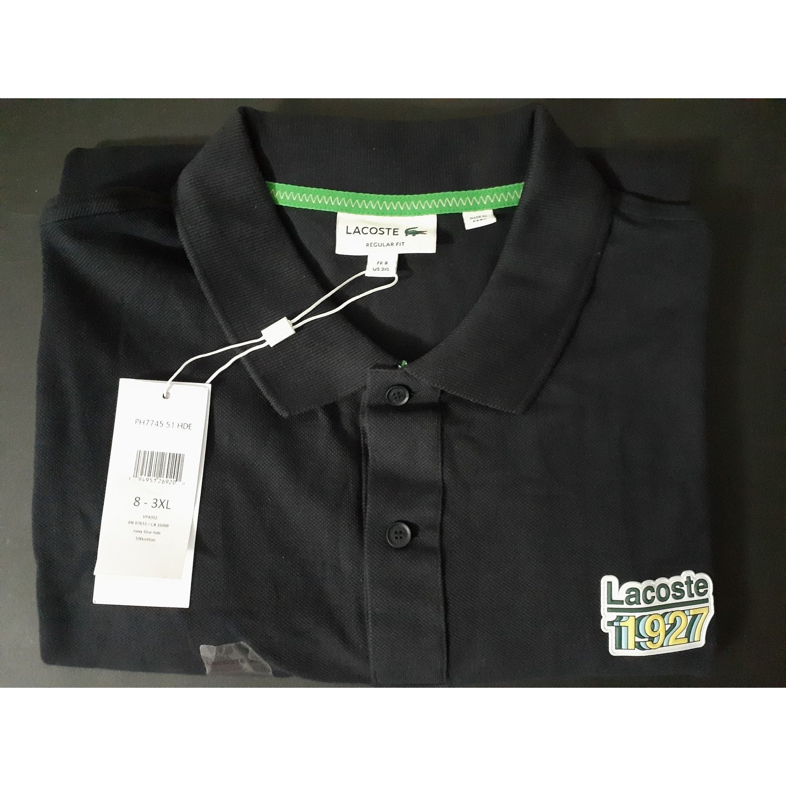 Lacoste Lacoste Men's Short Sleeve 1927 Badge Regular Fit Polo 3XL Size US XXL / EU 58 / 5 - 2 Thumbnail