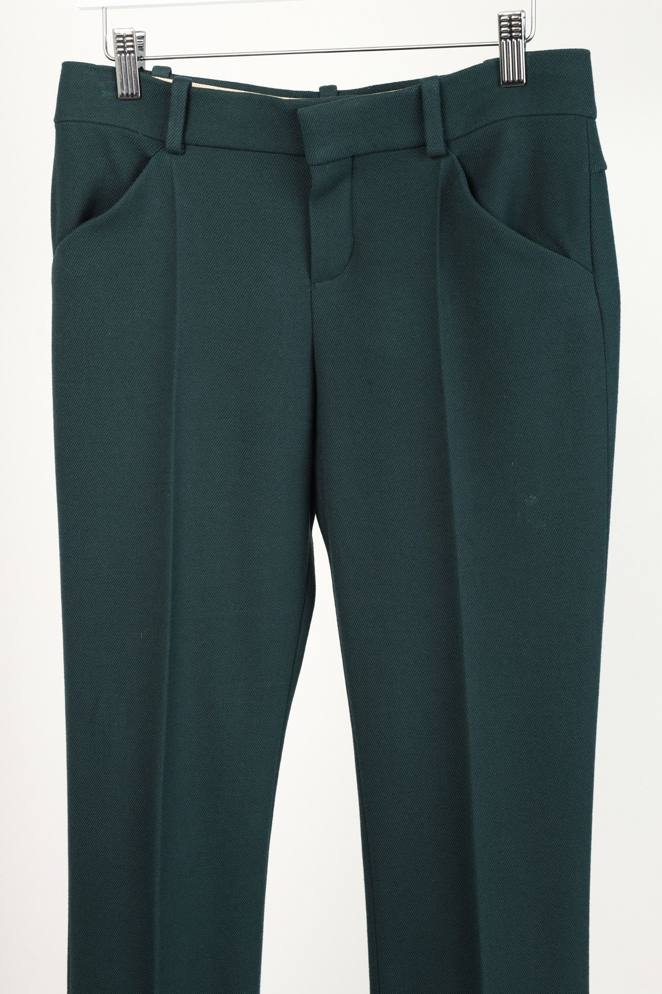 Chloe Chloe Green Wool Trouser Pants Size 30" / US 8 / IT 44 - 3 Thumbnail