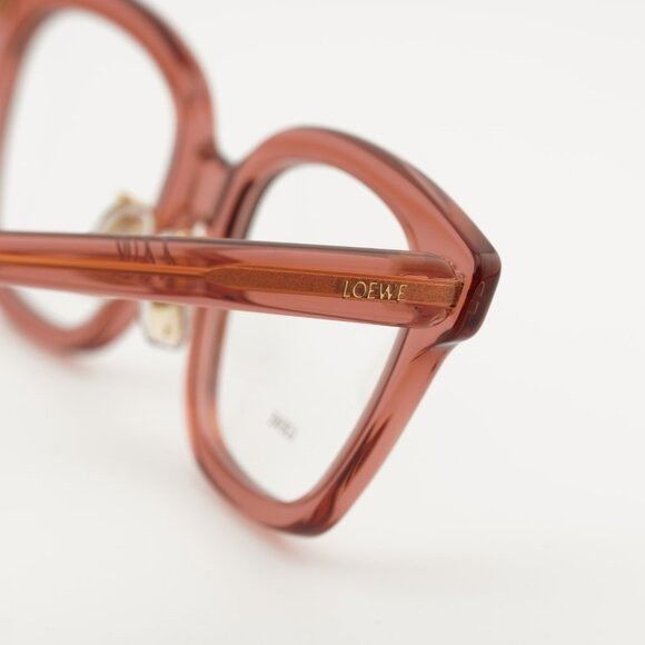 Loewe Loewe LW50083F 072 Eyeglasses Shiny Pink 51mm Square Frame Size ONE SIZE - 5 Thumbnail
