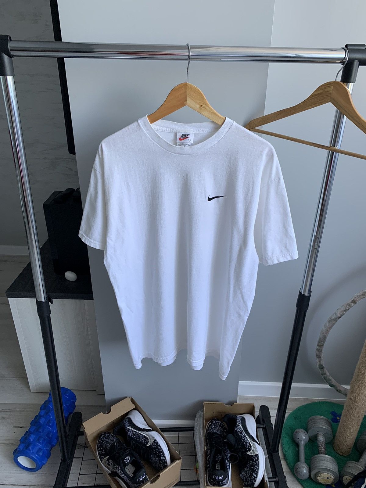 Nike × Vintage NIKE 90s Vintage USA Swoosh T-Shirt Logo Skateboarding Tee Size US L / EU 52-54 / 3 - 2 Thumbnail