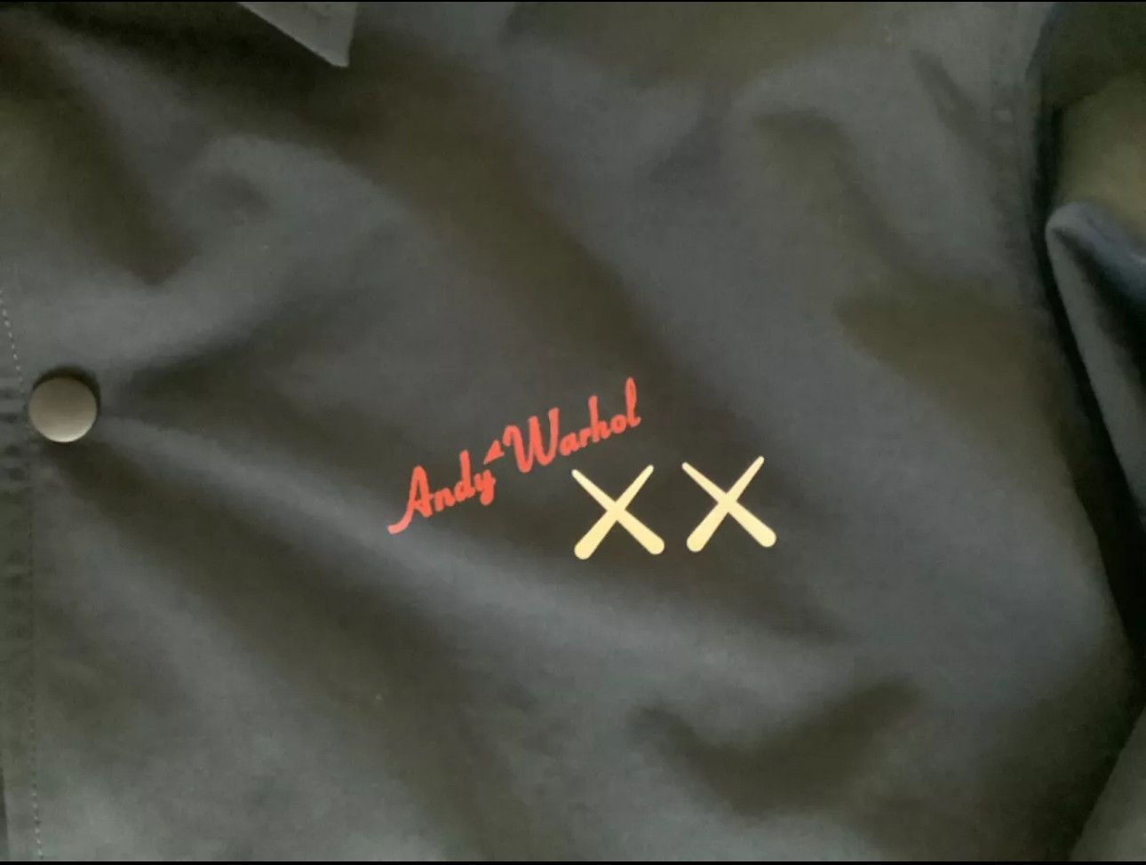Andy Warhol × Kaws × Uniqlo (M) KAWS X ANDY WARHOL NAVY BLUE COACH JACKET Size US M / EU 48-50 / 2 - 6 Thumbnail