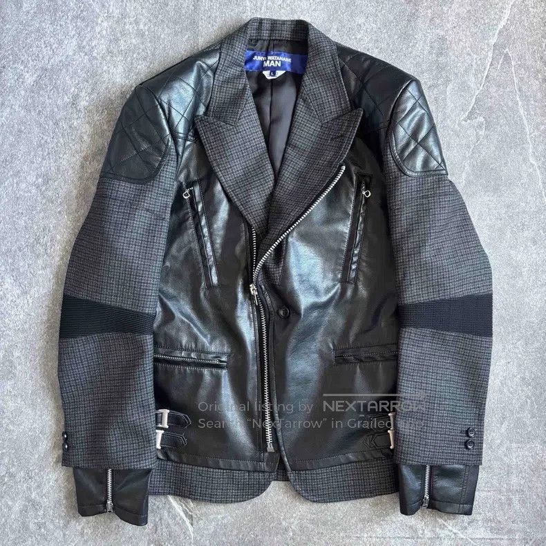 Junya Watanabe Junya Watanabe Deconstructed patched leather wool jacket Size US L / EU 52-54 / 3 - 1 Thumbnail