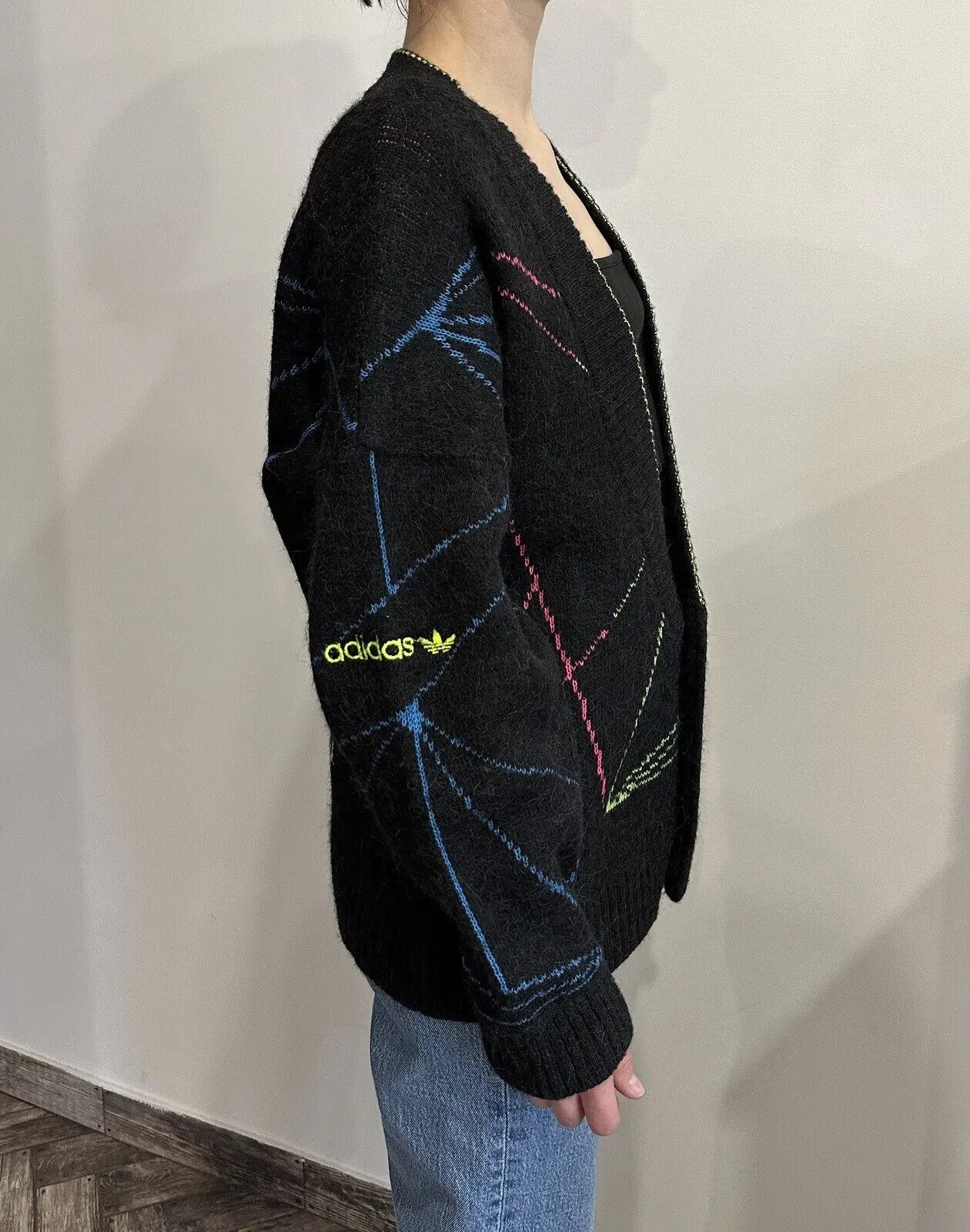 Adidas VINTAGE 80s ADIDAS WOOL CARDIGAN SWEATER WOMENS AUSTRIA Size M / US 6-8 / IT 42-44 - 3 Thumbnail