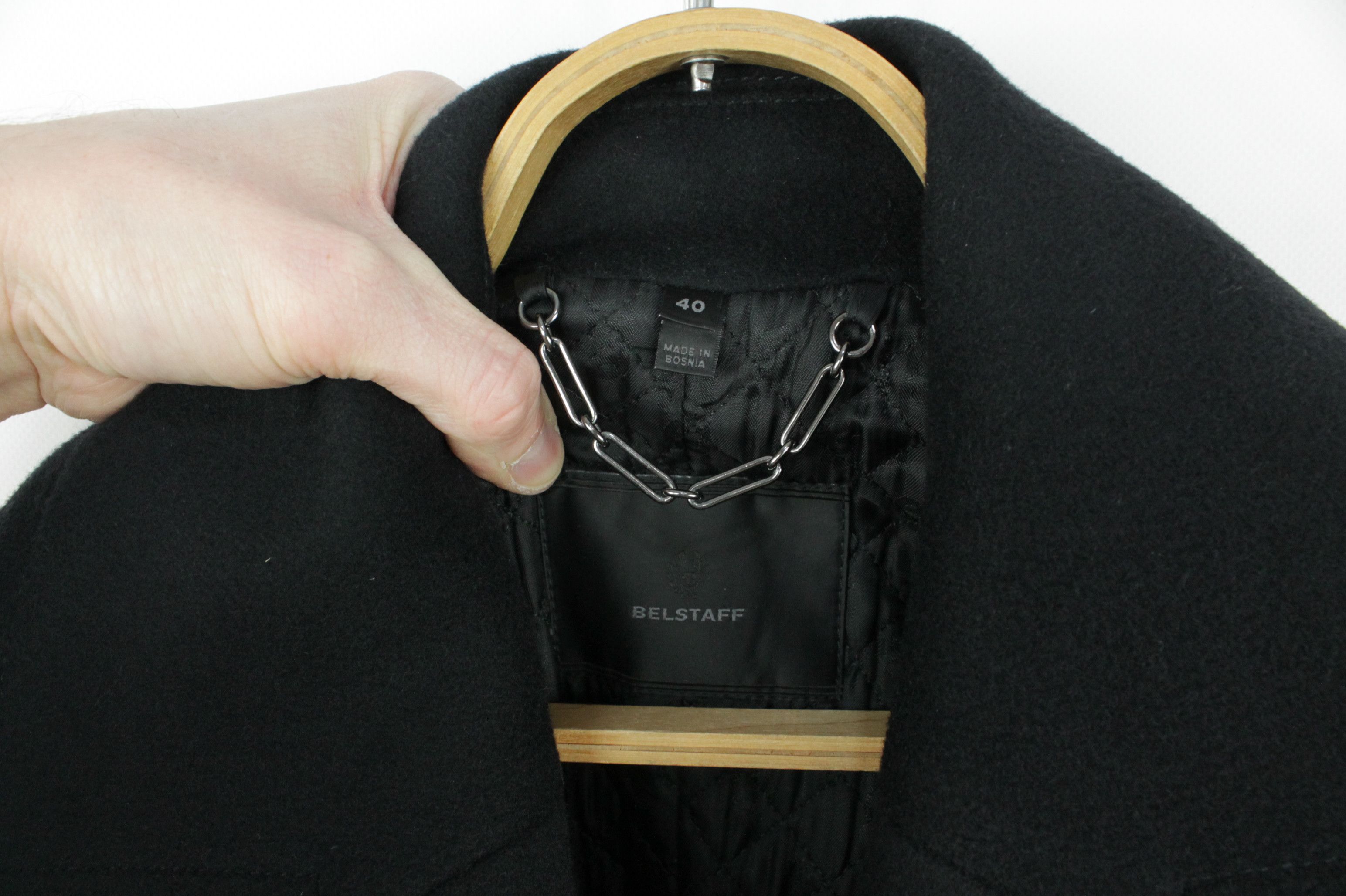 Belstaff Belstaff Women's Croft Wool Cashmere Peacoat in Black Size M / US 6-8 / IT 42-44 - 9 Thumbnail