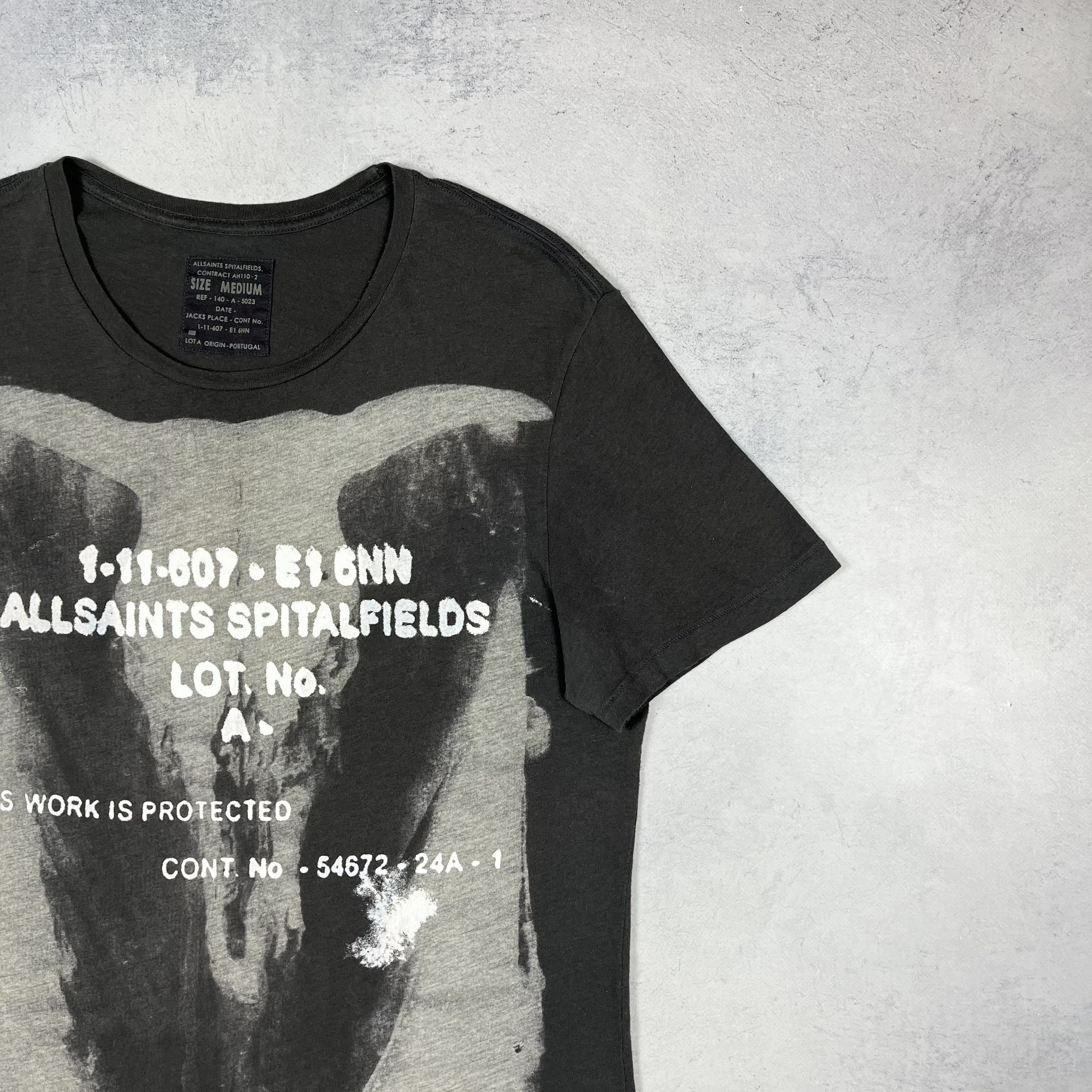 Allsaints AllSaints Spitalfields Art Bleeding Ramskull T Shirt Size US M / EU 48-50 / 2 - 3 Thumbnail
