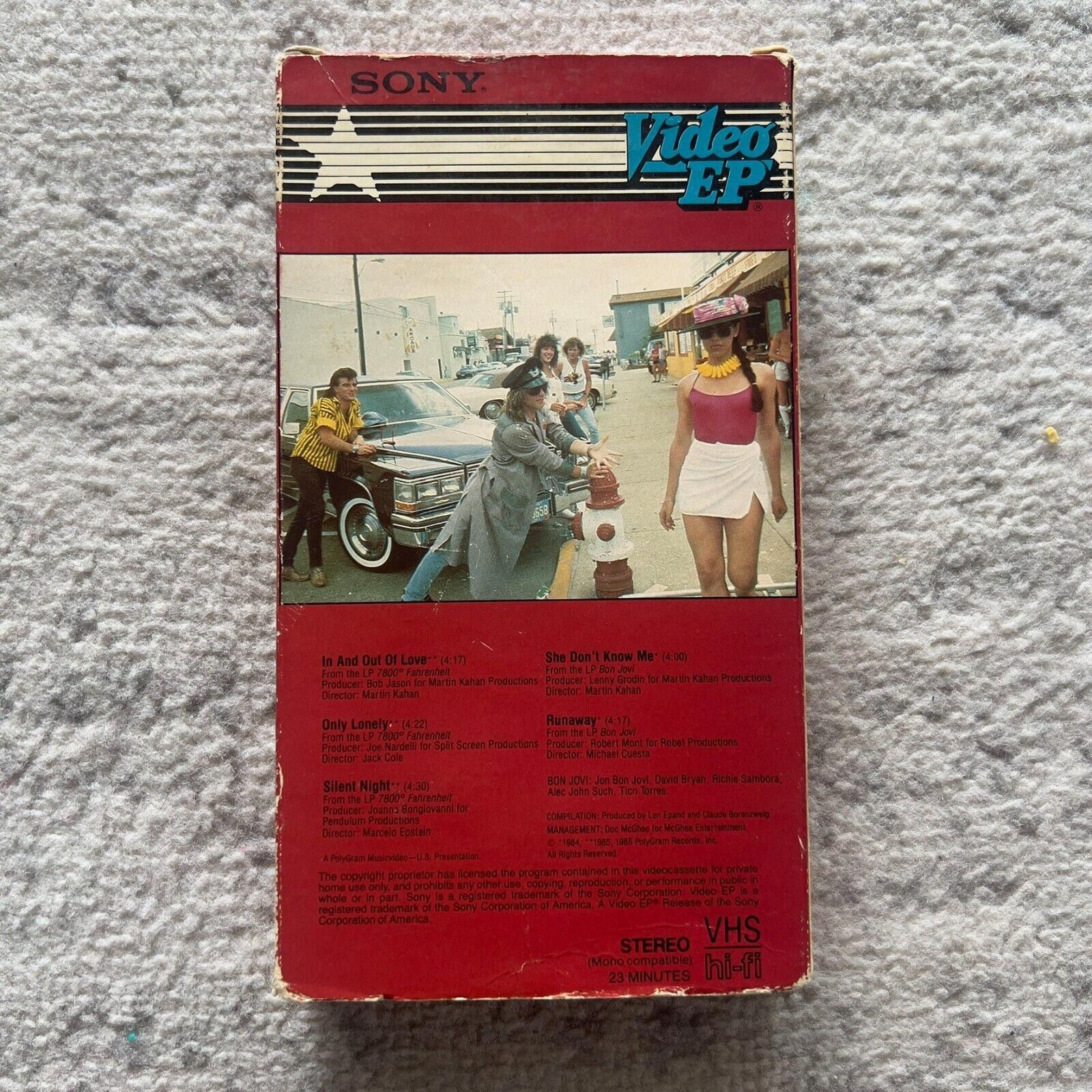 Designer Bon Jovi Breakout VHS Sony Video EP Rare Size ONE SIZE - 2 Thumbnail