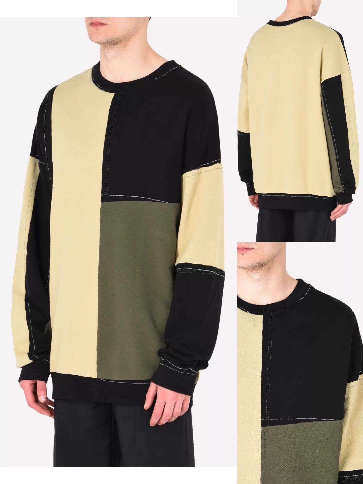 Maison Margiela Maison Margiela A/W17 Color Blocked Oversized Sweatshirt Size US S / EU 44-46 / 1 - 8 Thumbnail