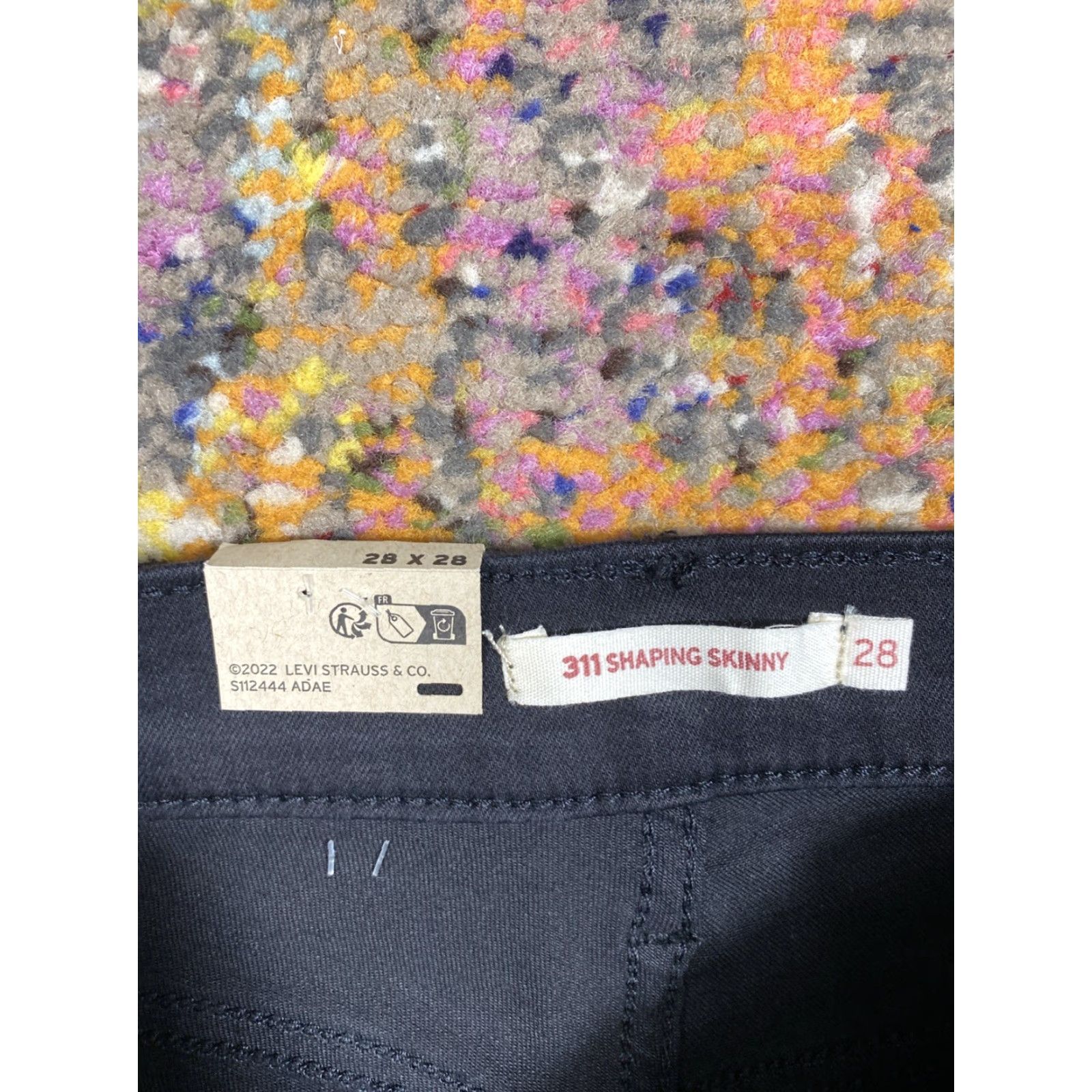 Levi's Levi's Womens 311 Shaping Skinny Jeans Black Mid Rise 28x28 Regular Denim Zip Shoes Logo 5-Pocket Womens Jeans Size 28" / US 6 / IT 42 - 6 Thumbnail