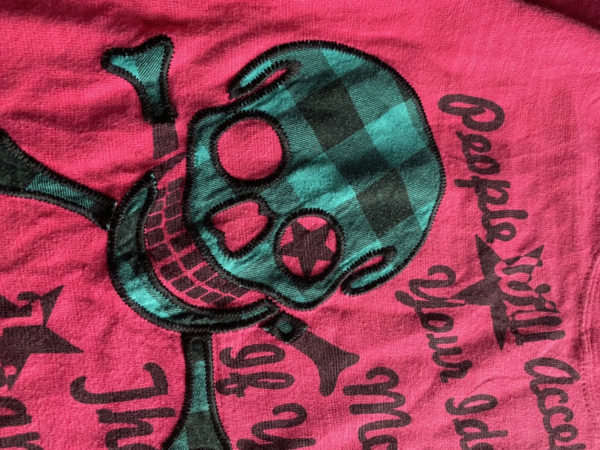 Japanese Brand Japanese Skull Tartan Poem Emboired Longsleeve Tee Shirt Size US L / EU 52-54 / 3 - 8 Thumbnail