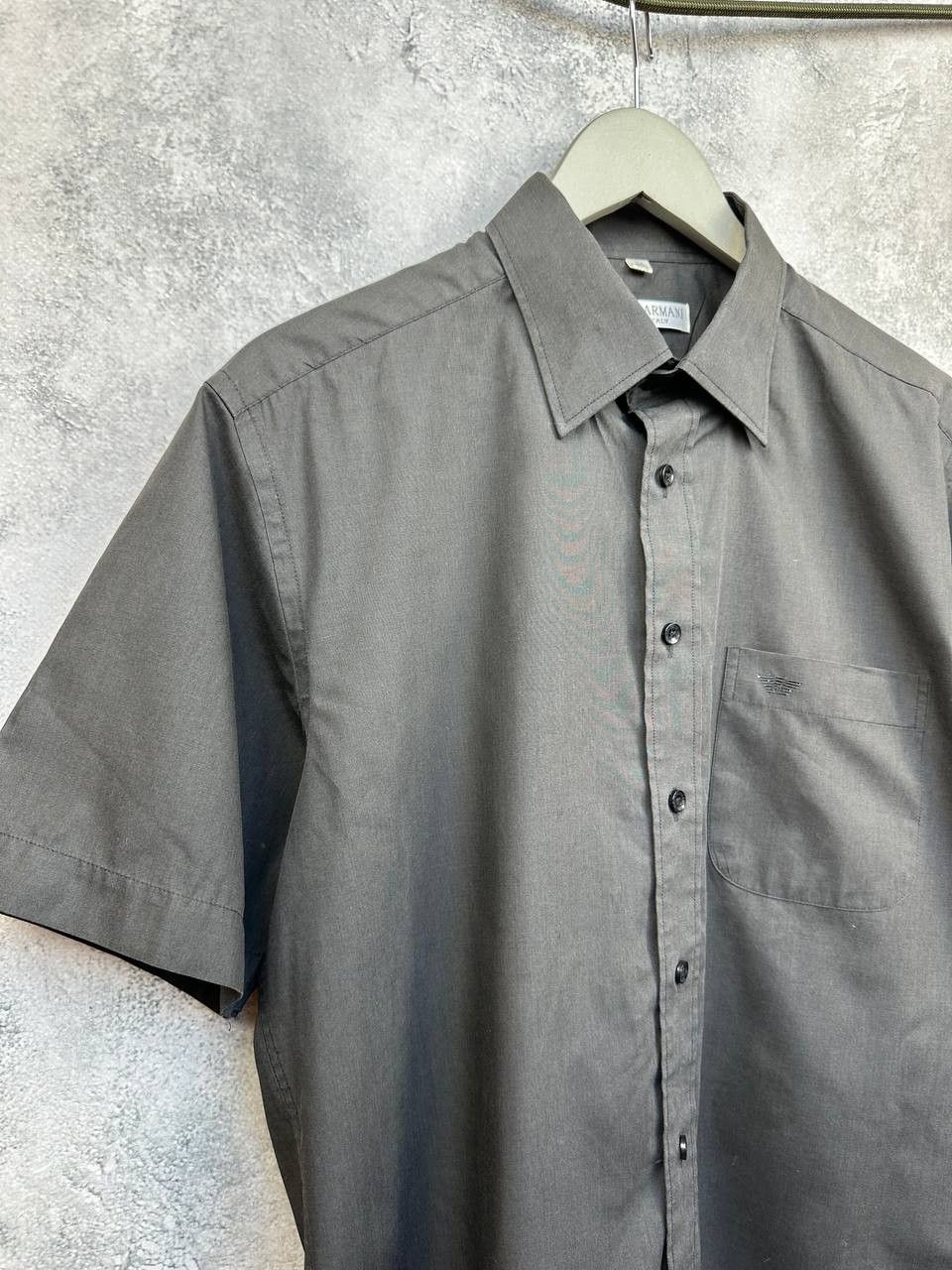 Giorgio Armani Giorgio Armani Italy Black SS Button-Up Shirt Minimalist Size US L / EU 52-54 / 3 - 3 Thumbnail