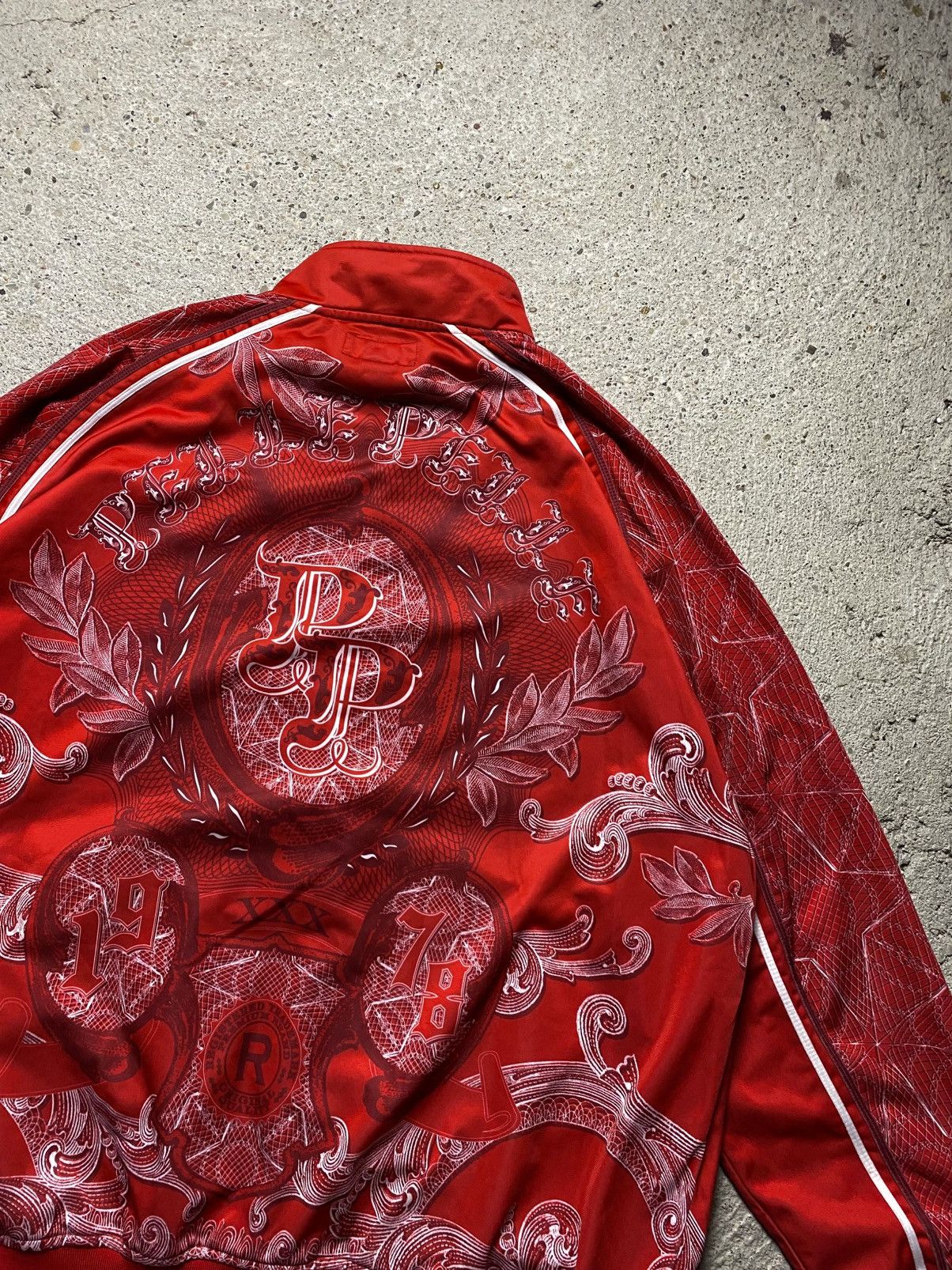 Affliction Pelle pelle zip-up sweatshirt vintage red retro baggy Size US XL / EU 56 / 4 - 6 Thumbnail
