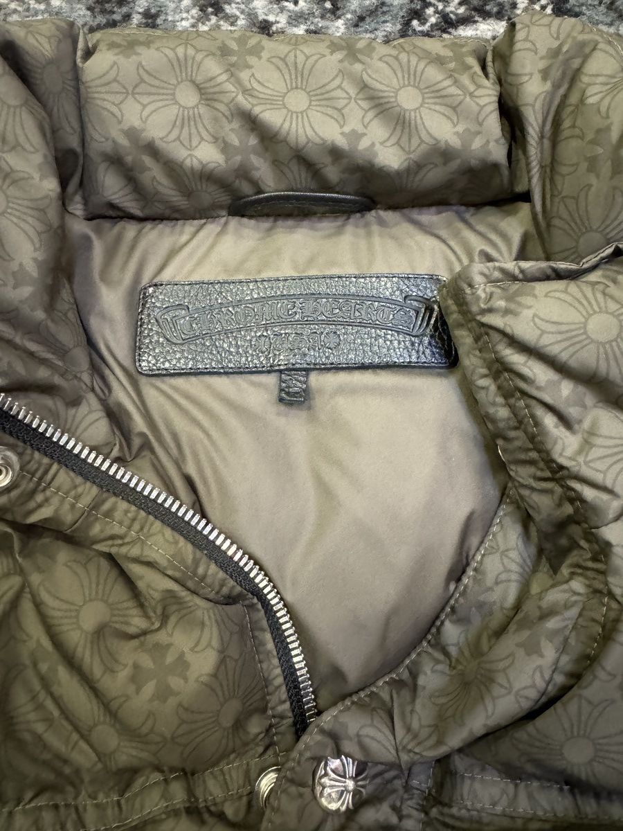 Chrome Hearts NEW Chrome Hearts Monogram Down Jacket Olive Green Size US L / EU 52-54 / 3 - 2 Thumbnail