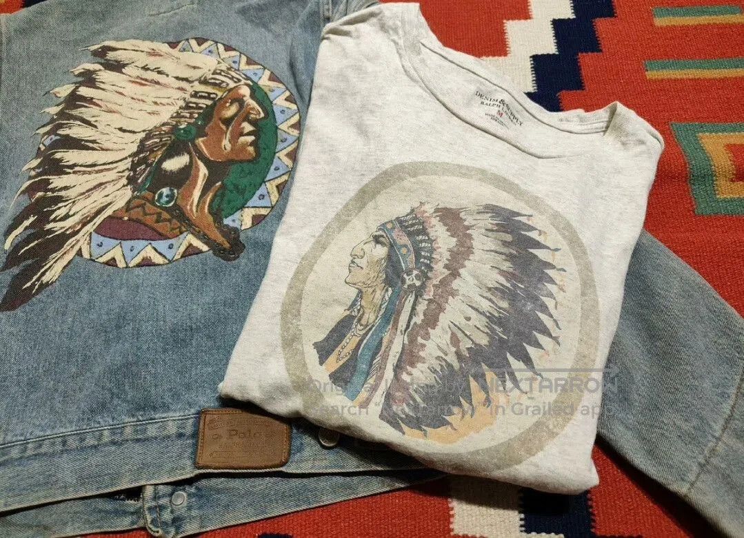 RRL Ralph Lauren Rare RRL Indian Chief T-Shirt. Size US M / EU 48-50 / 2 - 6 Thumbnail