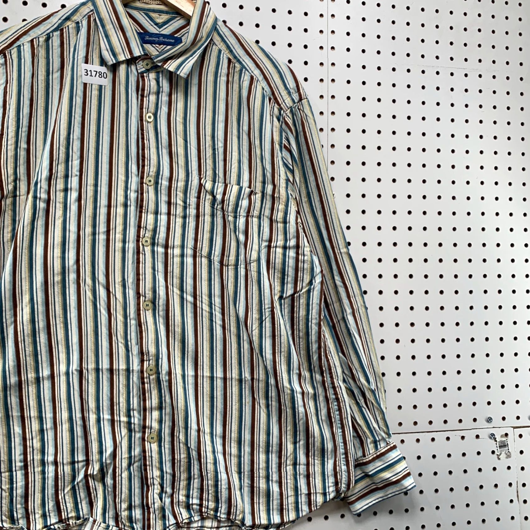 Tommy Bahama Tommy Bahama Button-Up Shirt Mens Large Silk Striped Casual 100% Silk Multicolor Long Sleeve Button Shirt Mens Large Silk Striped Casual Size US L / EU 52-54 / 3 - 4 Thumbnail