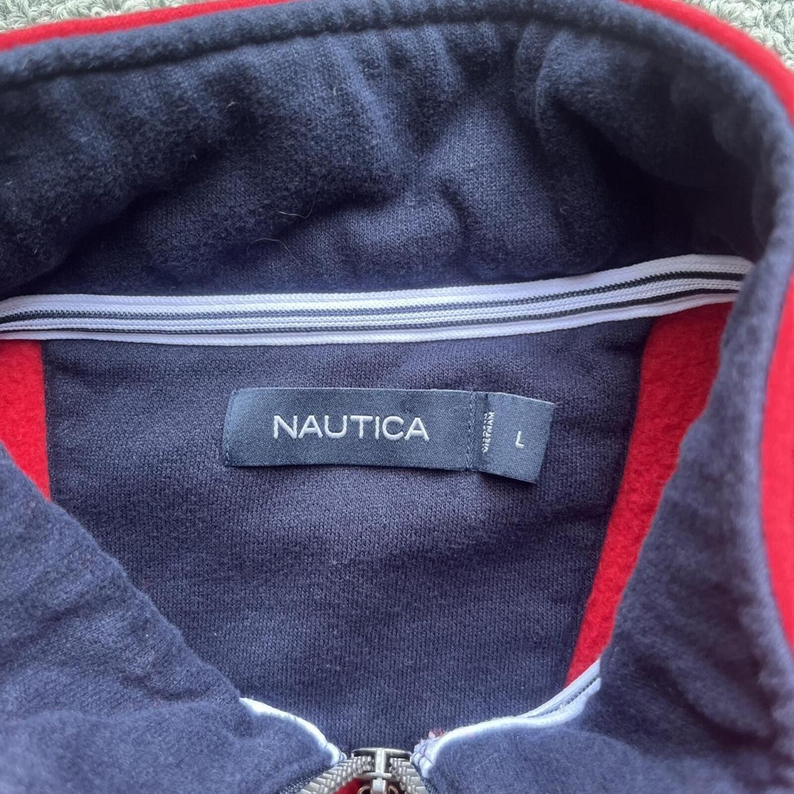 Nautica Red Nautica Quarter Zip Sweatshirt Size Large Size US L / EU 52-54 / 3 - 4 Thumbnail