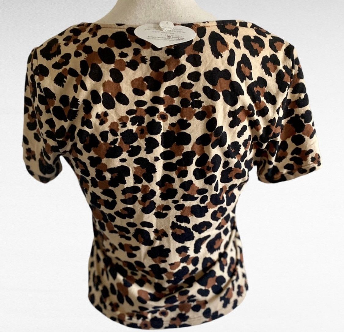 Other LEOPARD ANIMAL PRINT BUTTON FRONT CROP TOP SZ L Size L / US 10 / IT 46 - 9 Thumbnail