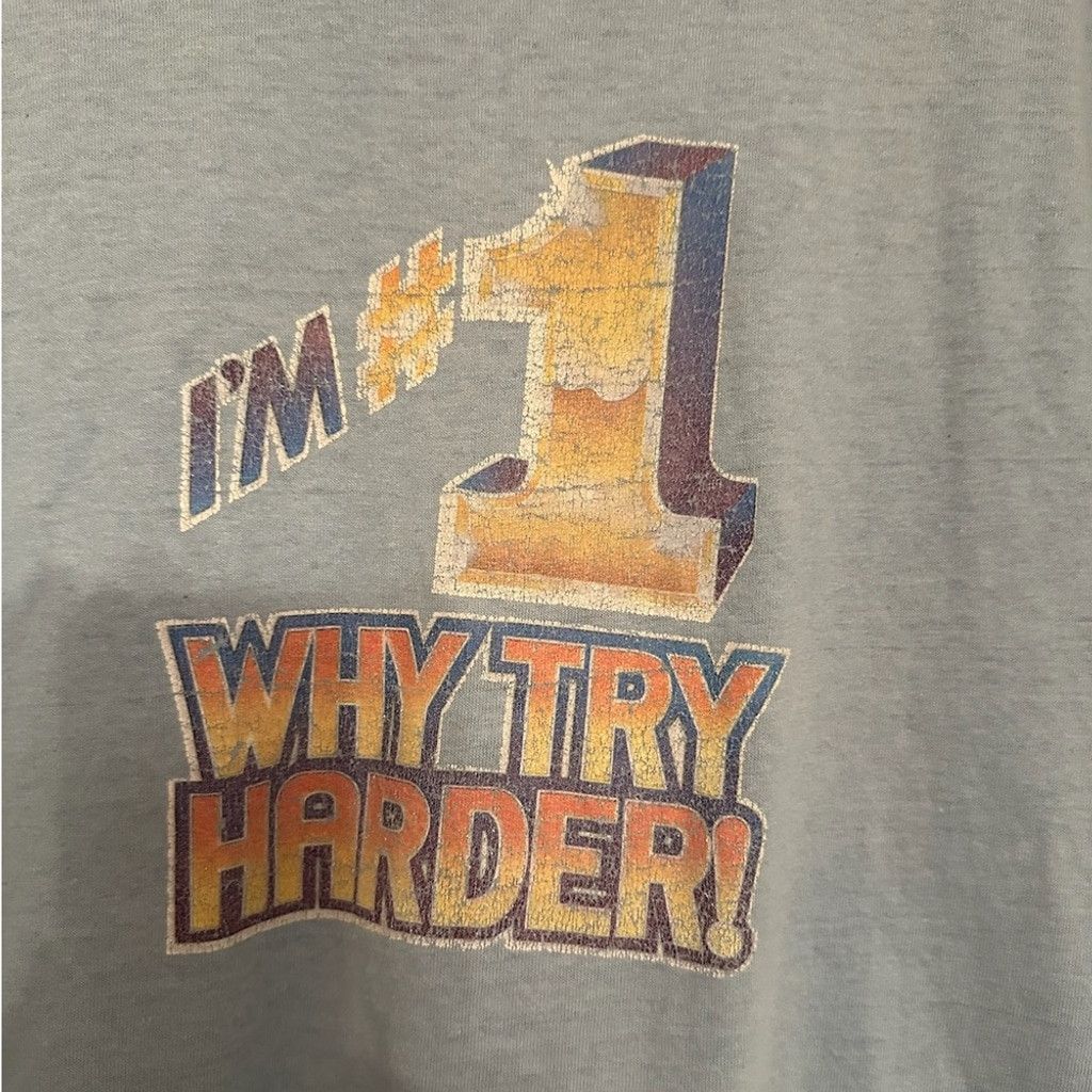 Vintage Screen Stars Best I’m #1 Why Try Harder Tee Large Vintage Size US L / EU 52-54 / 3 - 5 Thumbnail