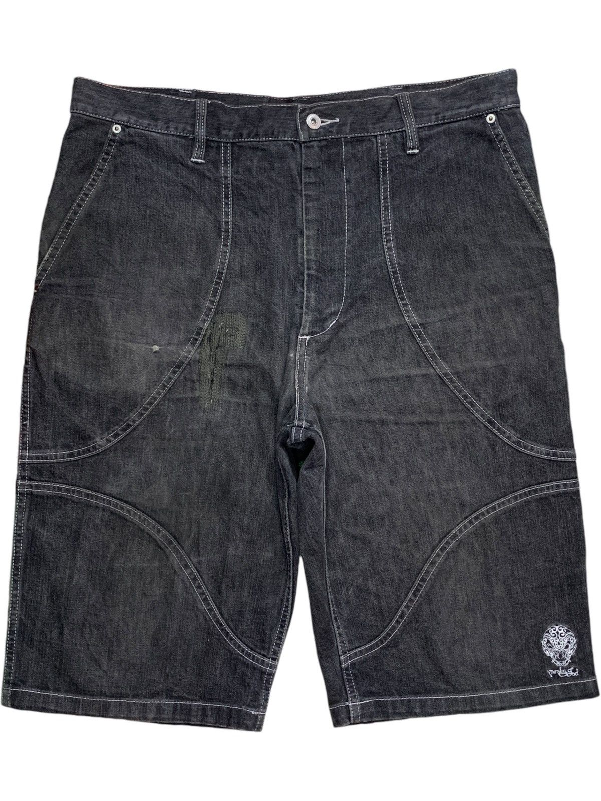 Japanese Brand Vintage Japanese Brand Skate Style Baggy Jean Shorts Size US 37 - 1 Thumbnail