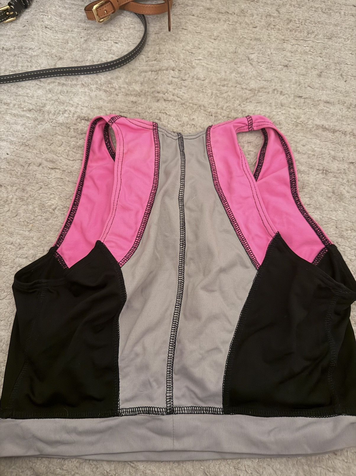 MSGM Msgm pink and gray neon crop tank (athletic) Size S / US 4 / IT 40 - 5 Thumbnail