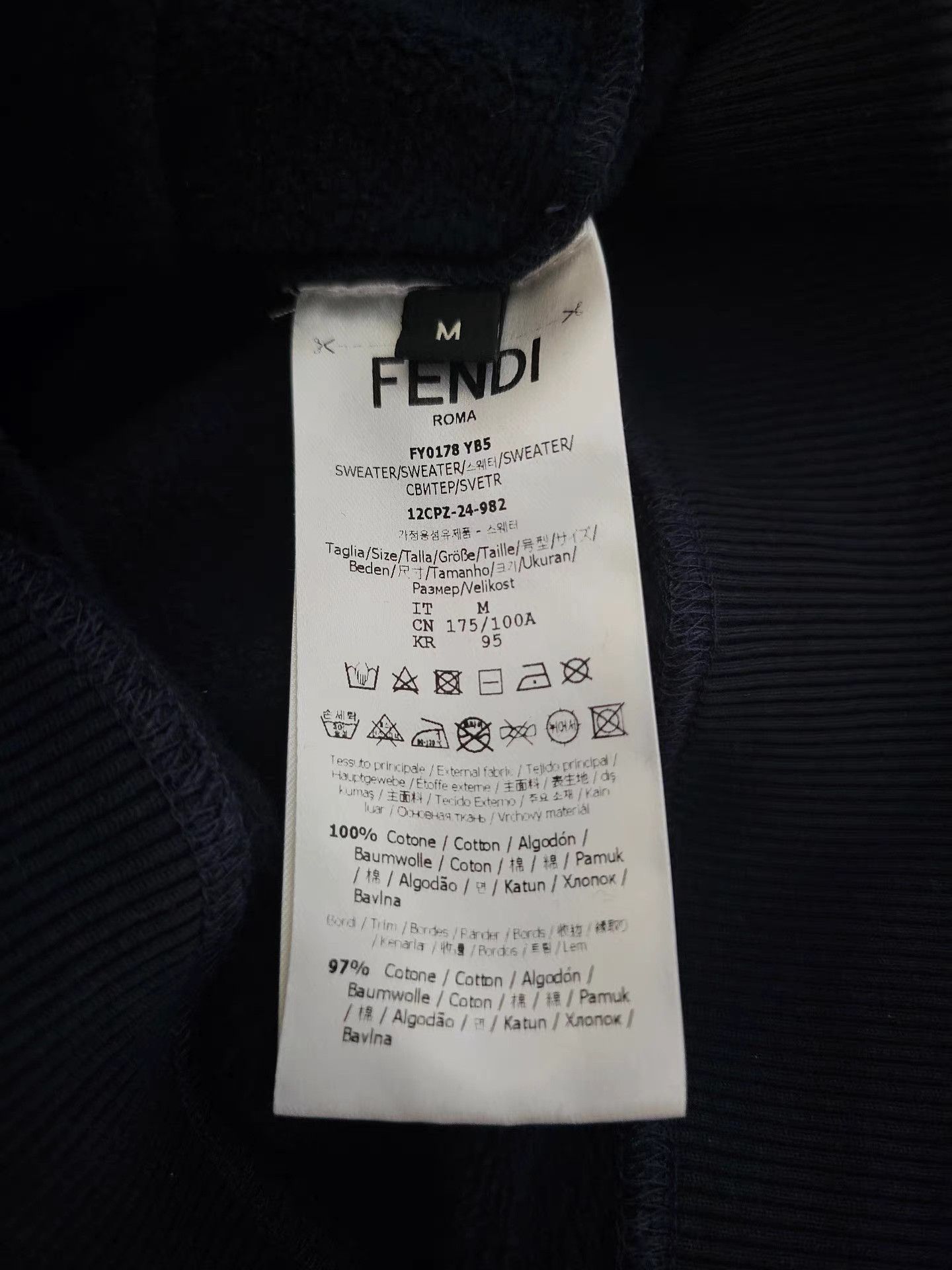 Fendi Fendi Dark Blue Sweatshirt Size US M / EU 48-50 / 2 - 3 Thumbnail