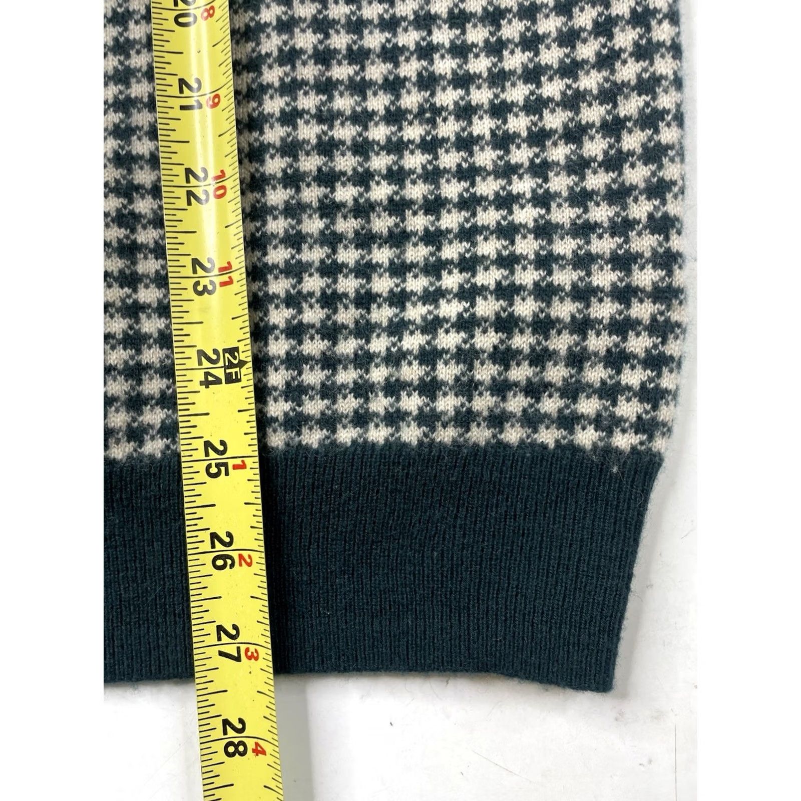J.Crew J.Crew Cashmere Sweater Green Houndstooth Crewneck Men's Size Medium Size US M / EU 48-50 / 2 - 5 Thumbnail