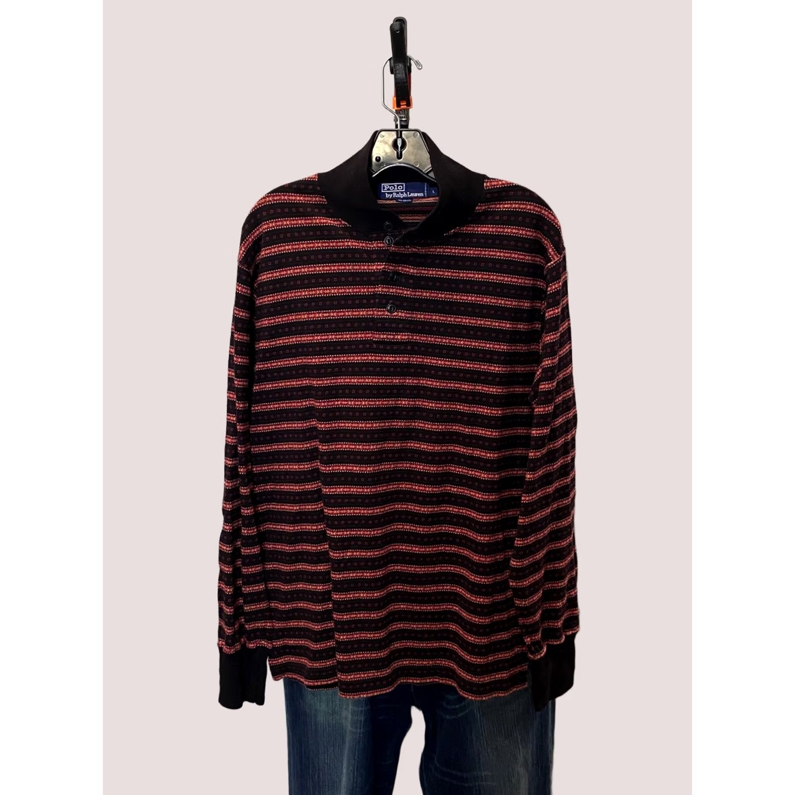 Ralph Lauren VTG Polo Ralph Lauren Polo Shirt Mens L Multicolor Adobe Collar Long Sleeve Shirt Large L Size US L / EU 52-54 / 3 - 1 Thumbnail