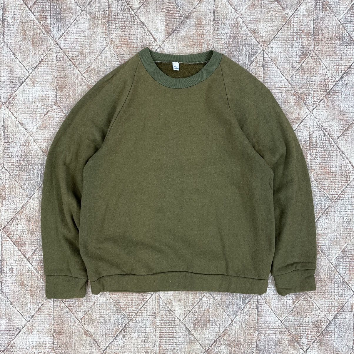 Other VINTAGE 80/90S MILITARY BLANK CREWNECK SWEATSHIRT FADED BOXY Size US M / EU 48-50 / 2 - 1 Thumbnail