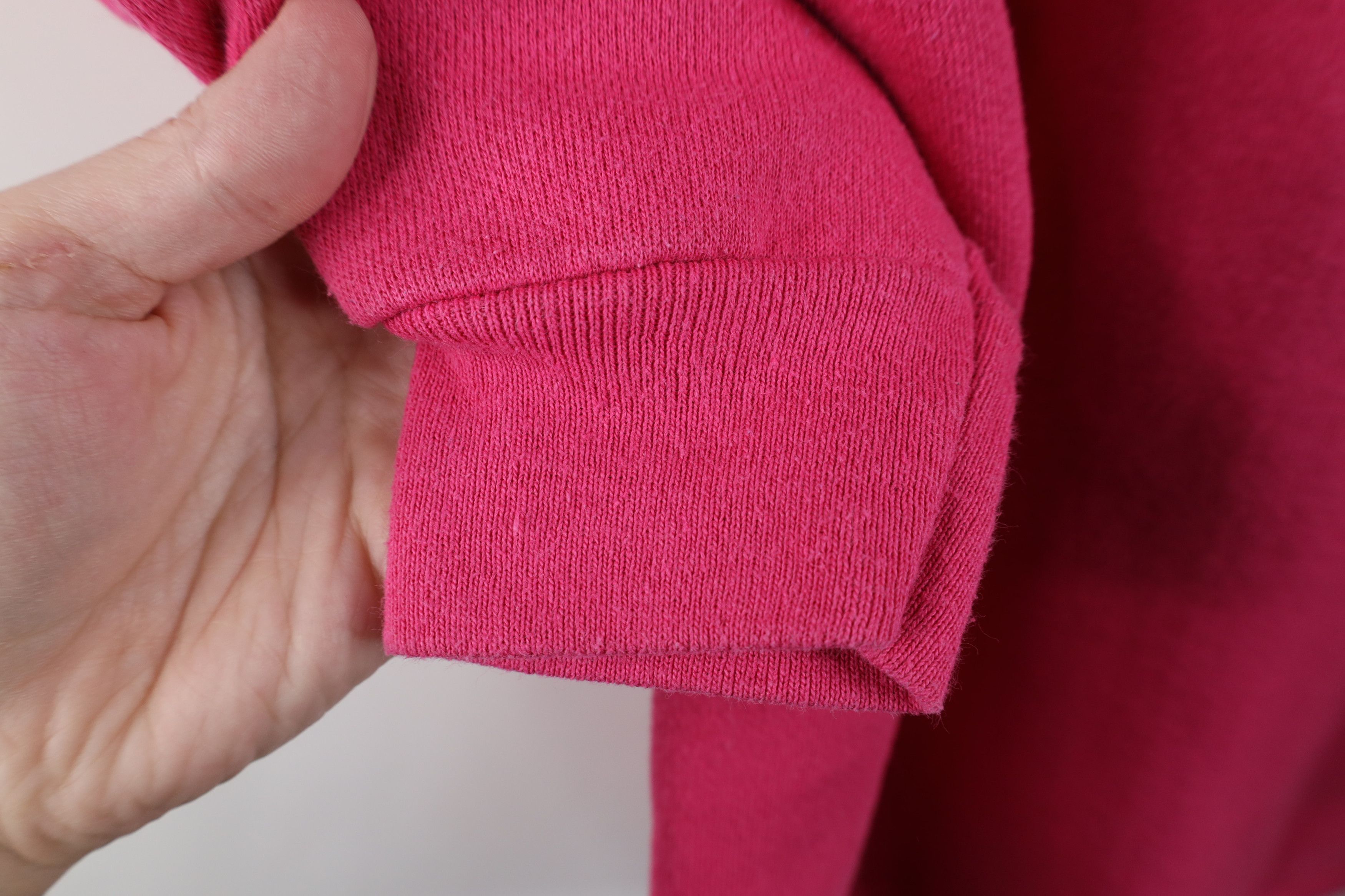Vintage Vintage 90s Streetwear Blank Turtleneck Sweatshirt Pink USA Size L / US 10 / IT 46 - 7 Thumbnail