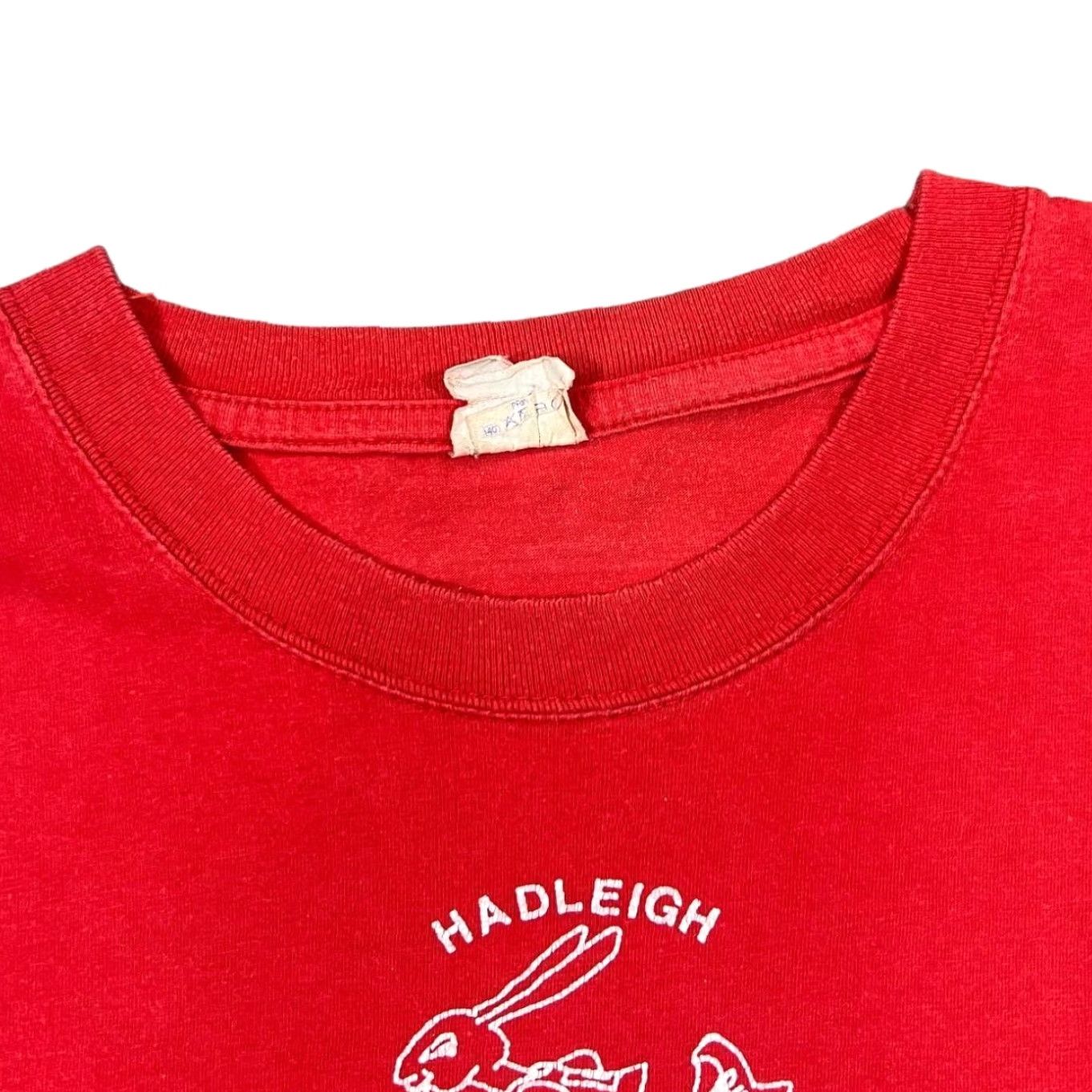 Vintage VINTAGE Hadleigh Hares "10 Out Of 10" Souvenir Red Single Stitch T-Shirt Large Size US L / EU 52-54 / 3 - 5 Thumbnail