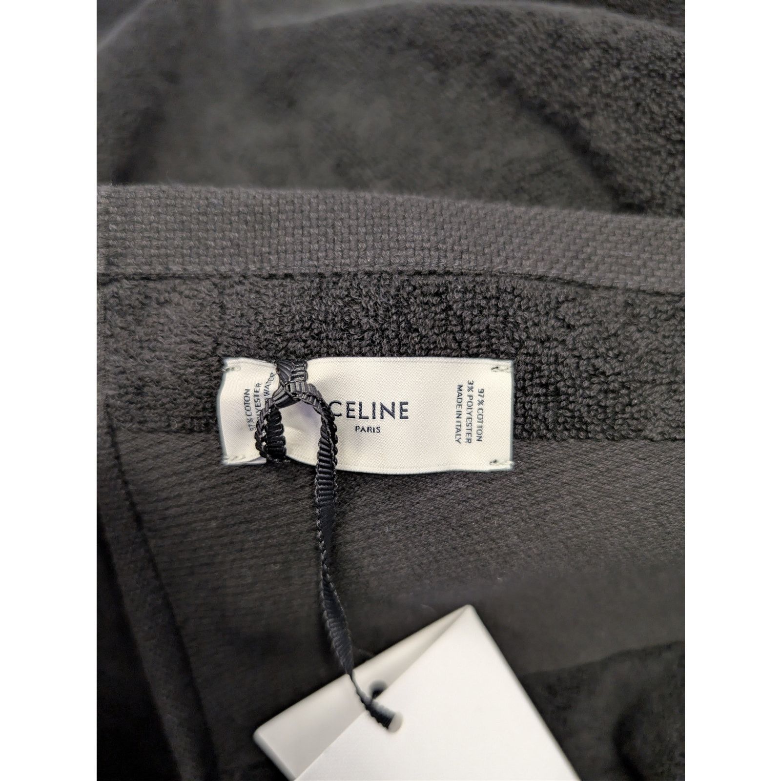 Celine o1rshd1 Q:2 / cotton terry beach towel in Black Size ONE SIZE - 18 Thumbnail