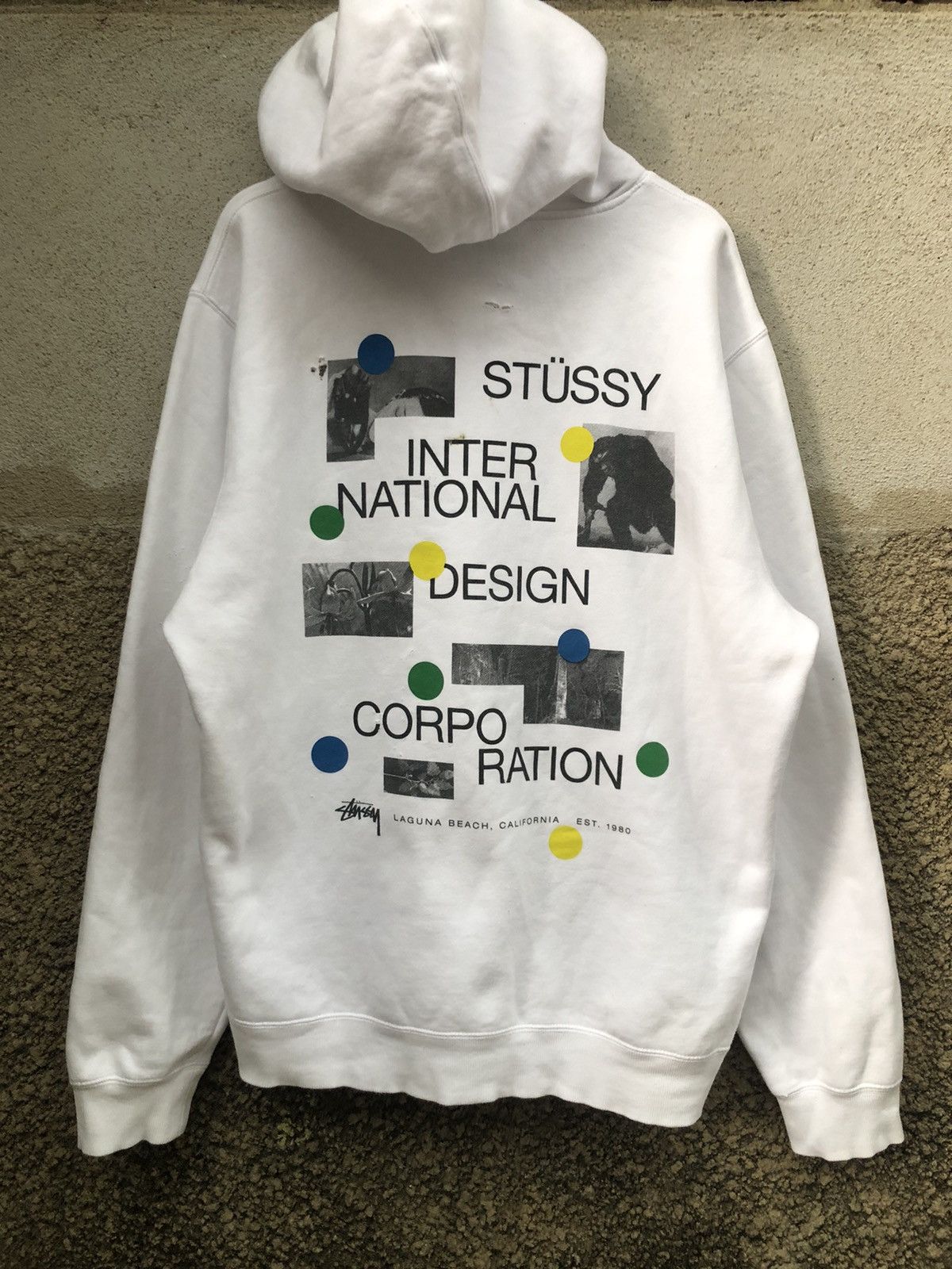 Vintage Stussy International Hoodie Distressed - Tops