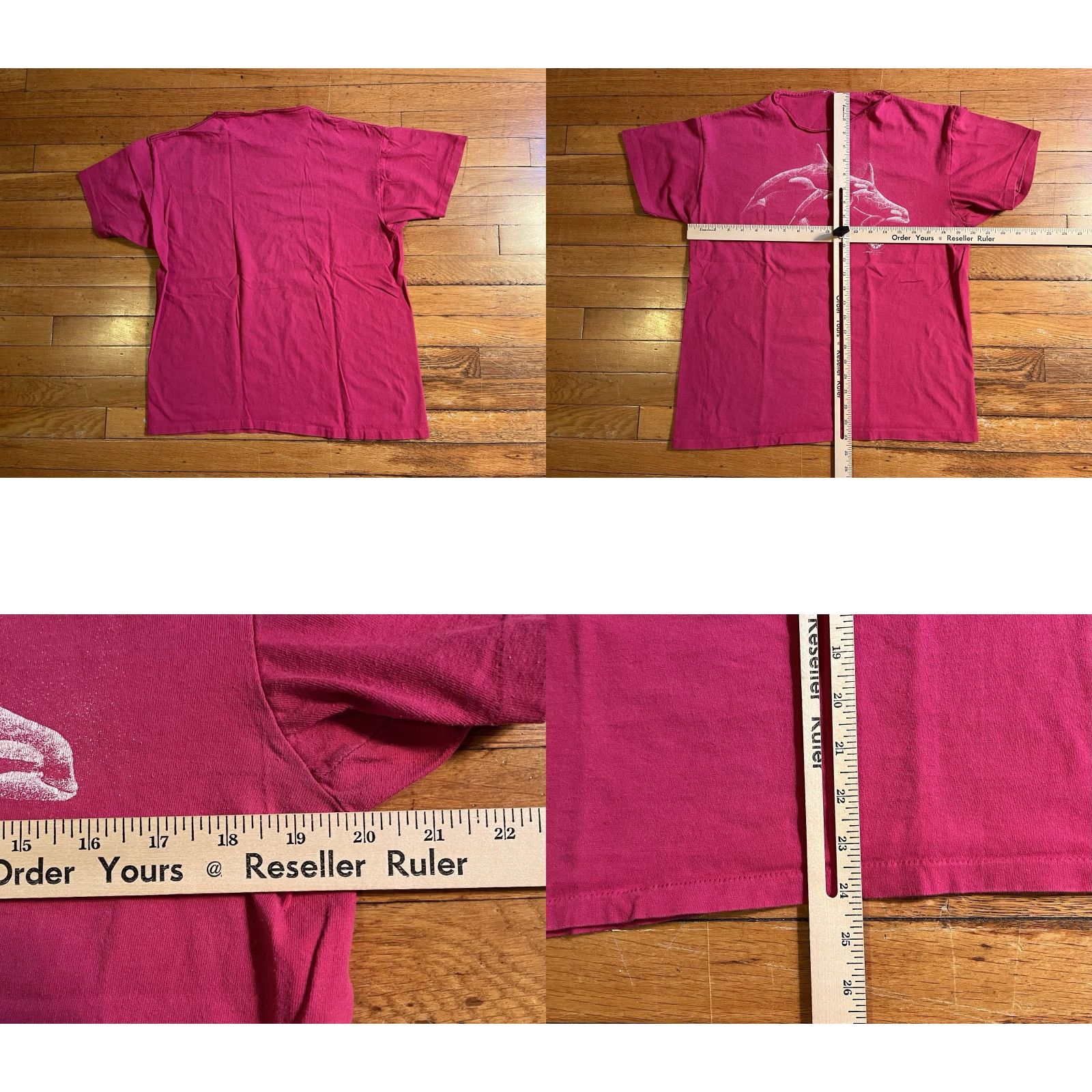 Pinko VINTAGE Greenpeace Orca Whale Shirt L Pink Short Sleeve Women 80s Casual Knit Cotton Regular Size L Mens Womens Girls Boys Size L / US 10 / IT 46 - 8 Thumbnail