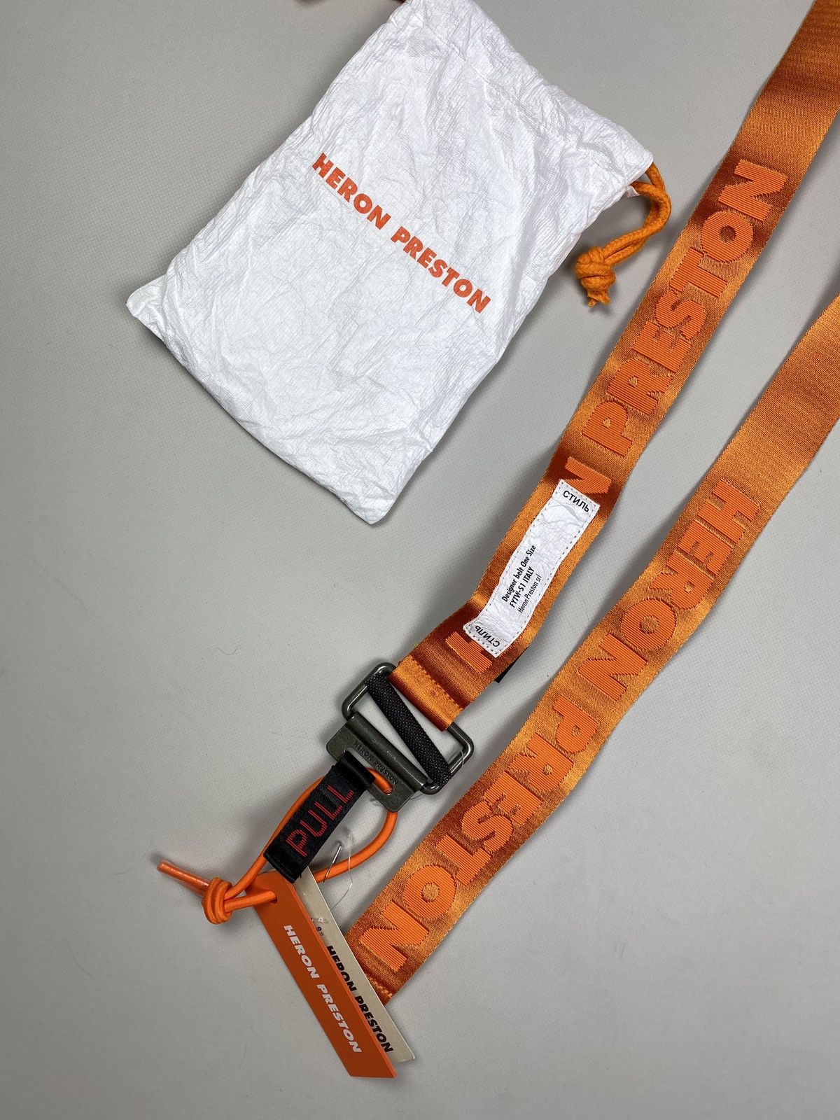 Heron Preston BNWT! Heron Preston KK Tape Belt Orange One Size Size ONE SIZE - 10 Thumbnail
