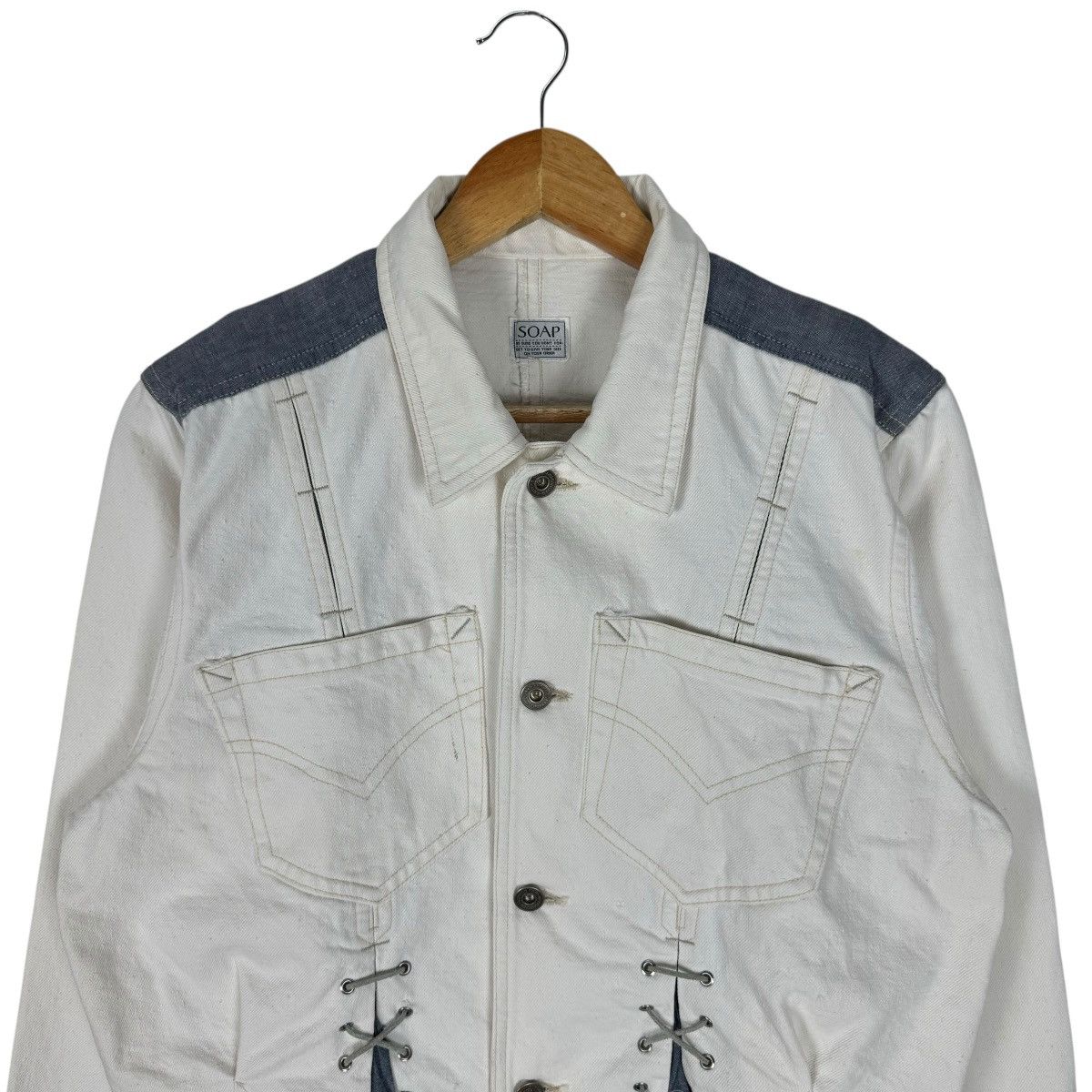 Japanese Brand ❄️SOAP USOP TOYA CROPPED DENIM JACKET Size US S / EU 44-46 / 1 - 6 Thumbnail