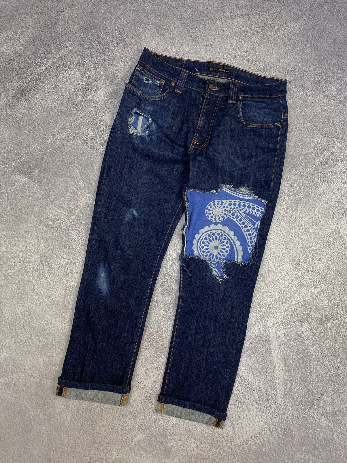Nudie Jeans Nudie Thin Finn Organic Custom Jeans Size US 33 - 18 Thumbnail