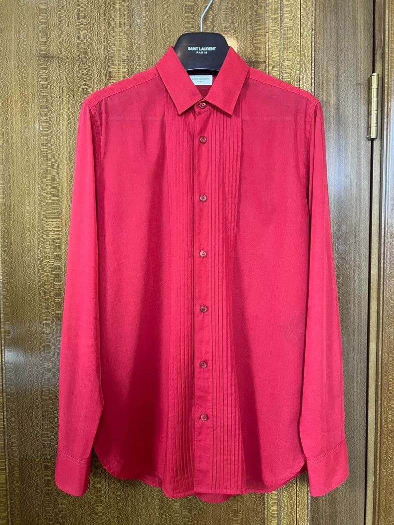 Yves Saint Laurent Saint Laurent size 38 13ss first year organza red organ shi Size US M / EU 48-50 / 2 - 1 Thumbnail