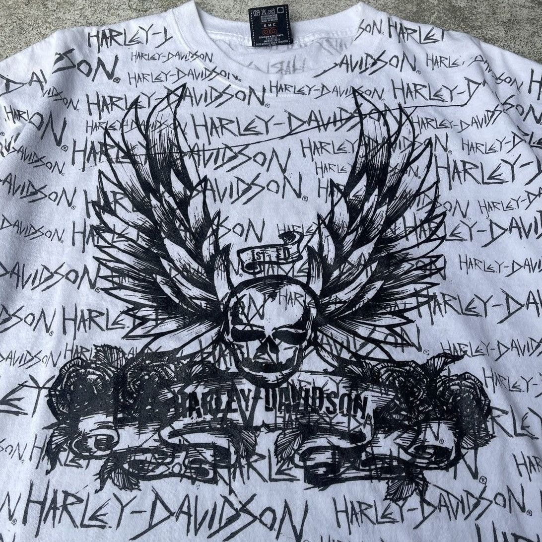 Harley Davidson Vintage 2000s Y2K Harley Davidson Skull Shirt ERD Grunge WCC Size US XXL / EU 58 / 5 - 6 Thumbnail