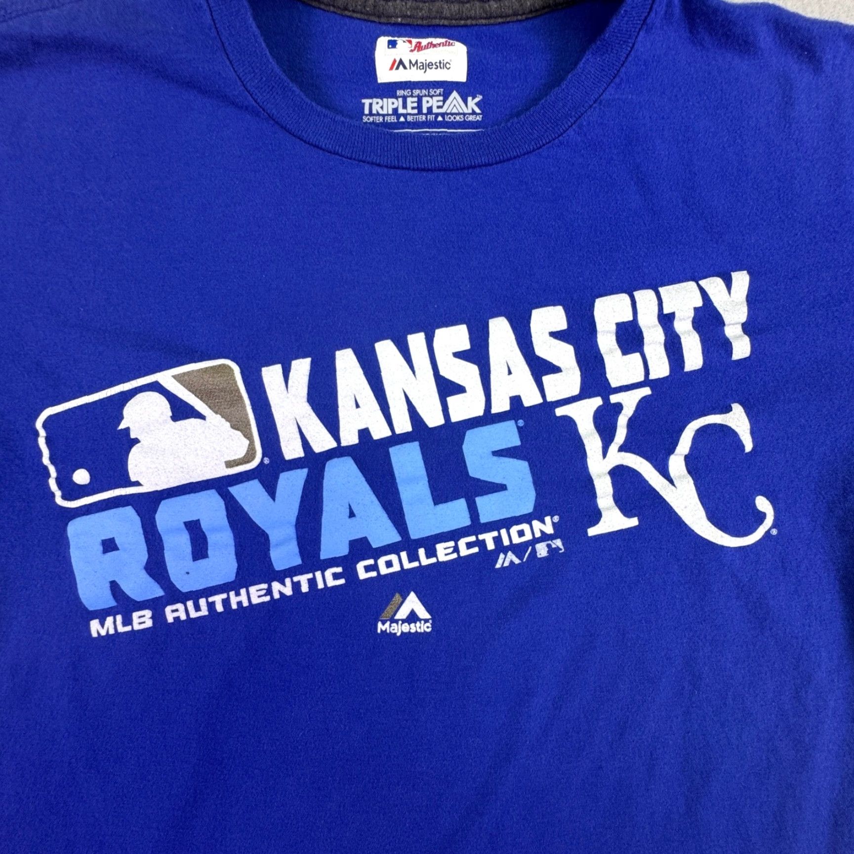 MLB Majestic Kansas City Royals MLB Authentic Collection Blue Graphic T-Shirt Mens L Size US L / EU 52-54 / 3 - 2 Thumbnail