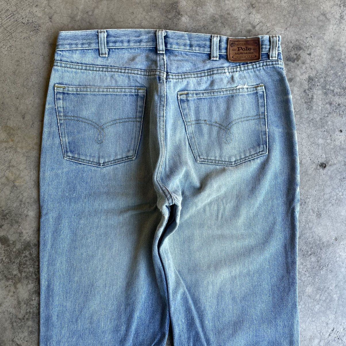 Polo Ralph Lauren 🔥Vintage Polo Ralph Lauren Stoned Washed Distress Denim Size US 33 - 5 Thumbnail