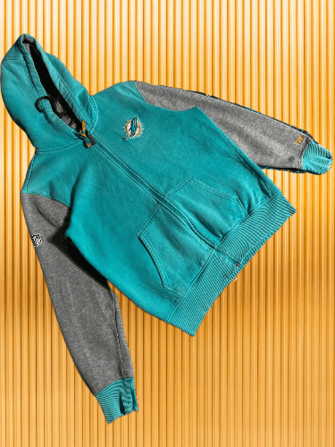 New Era Zip Hoodie Sweatshirt Logo Baggy