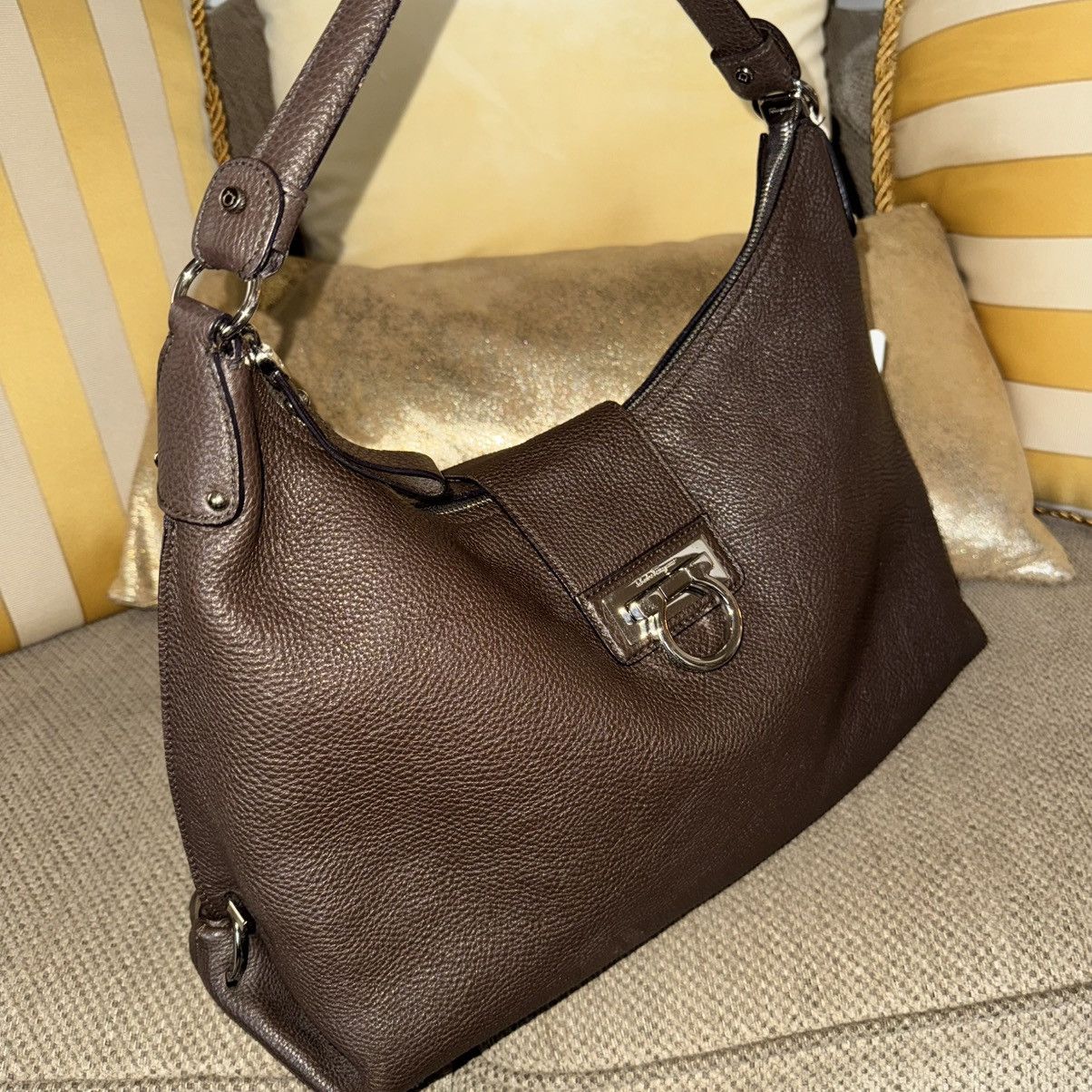 Salvatore Ferragamo Salvatore Ferragamo Leather hobo style Shoulder Bag Size ONE SIZE - 9 Thumbnail