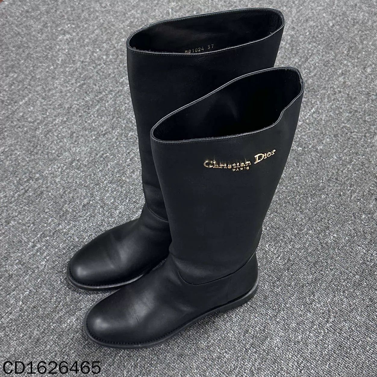 Dior Dior 25 New Women's Knee-High Metal Logo Boots 37 Size US 6.5 / IT 36.5 - 1 Thumbnail